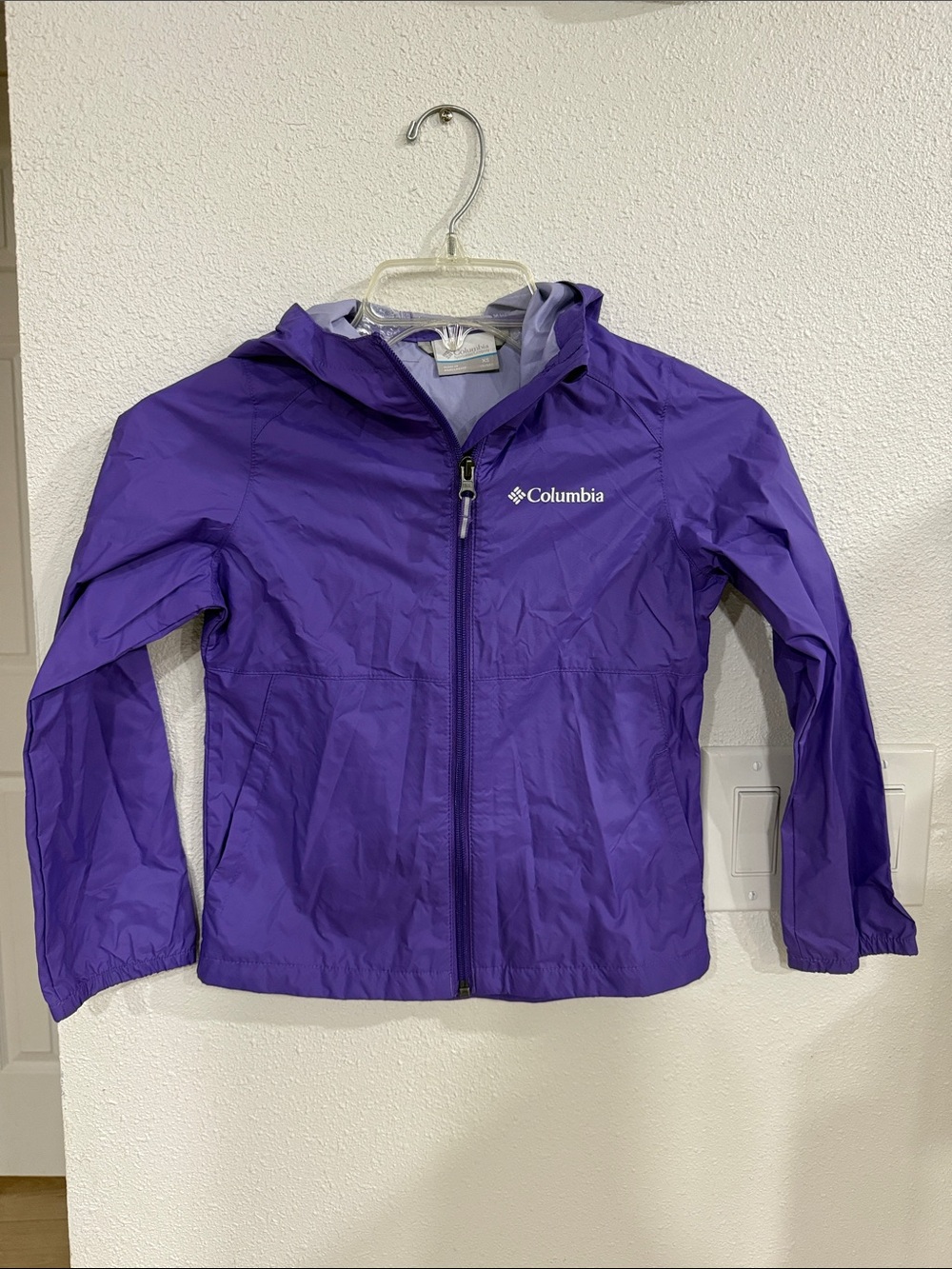 Columbia Kids Purple Hooded Raincoat